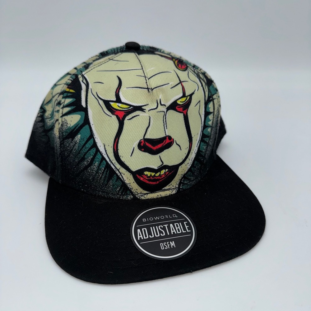 IT Hat Cap Snap Back Mens OSFM Black Clown Horror‎ Movie Stephen King Pennywise